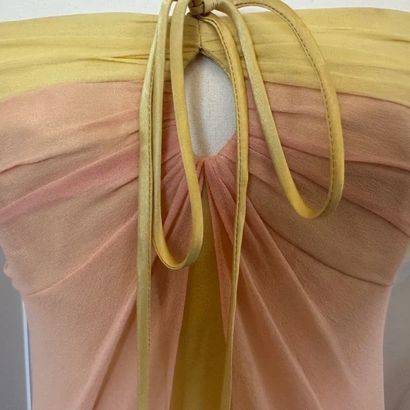 Laundry by Shelli Sehgal 100% Silk 2 Tone Beach Resort Wear Maxi Dress (Size 6) - Picture 6 of 10